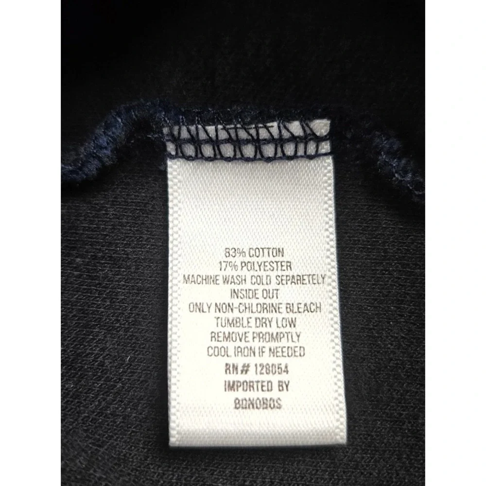 Bonobos Sweater Mens‎ Blue Large Quarter Zip Pullover Slim Fit Athletic Golf